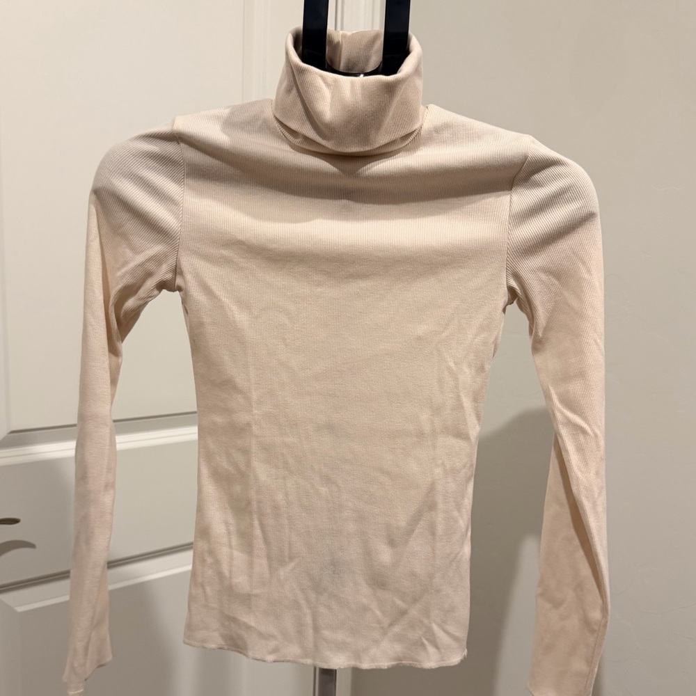 Wild Fable Cream Ribbed Top
